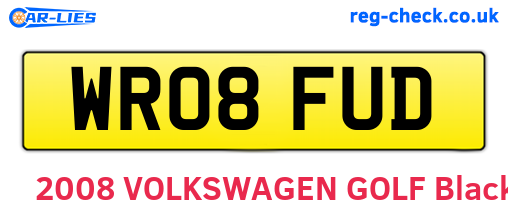WR08FUD are the vehicle registration plates.