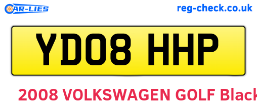 YD08HHP are the vehicle registration plates.