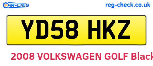 YD58HKZ are the vehicle registration plates.