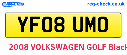YF08UMO are the vehicle registration plates.
