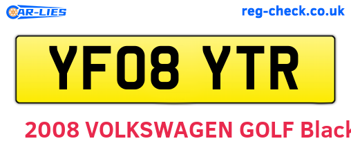 YF08YTR are the vehicle registration plates.