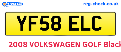 YF58ELC are the vehicle registration plates.