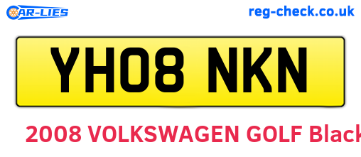 YH08NKN are the vehicle registration plates.
