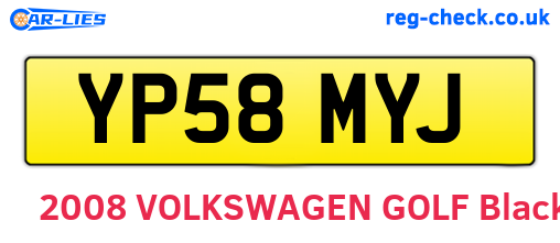 YP58MYJ are the vehicle registration plates.