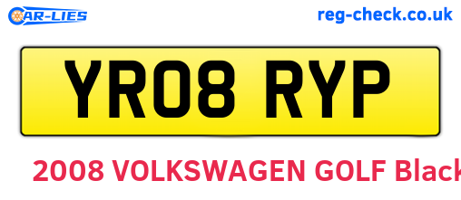 YR08RYP are the vehicle registration plates.