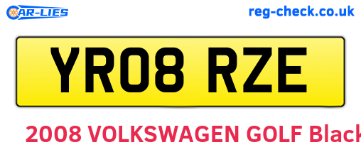 YR08RZE are the vehicle registration plates.