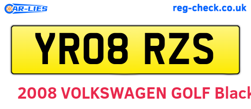 YR08RZS are the vehicle registration plates.