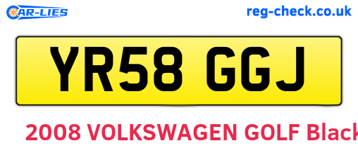 YR58GGJ are the vehicle registration plates.