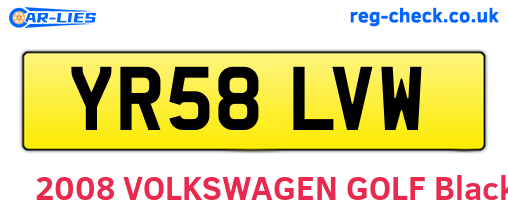 YR58LVW are the vehicle registration plates.