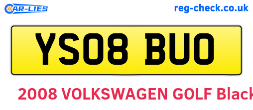 YS08BUO are the vehicle registration plates.