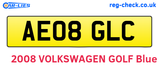 AE08GLC are the vehicle registration plates.