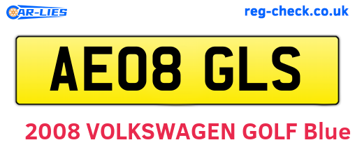 AE08GLS are the vehicle registration plates.