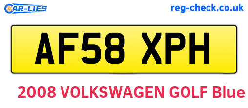 AF58XPH are the vehicle registration plates.