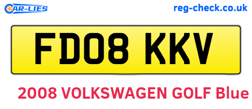 FD08KKV are the vehicle registration plates.