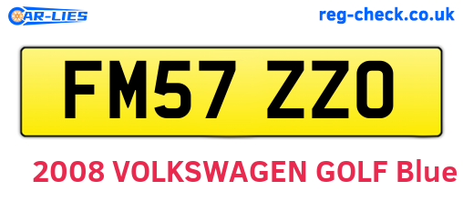 FM57ZZO are the vehicle registration plates.