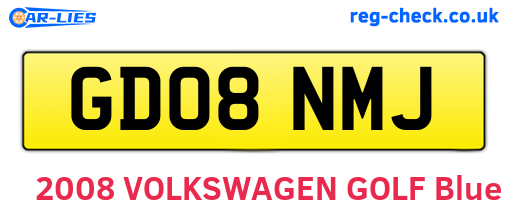 GD08NMJ are the vehicle registration plates.