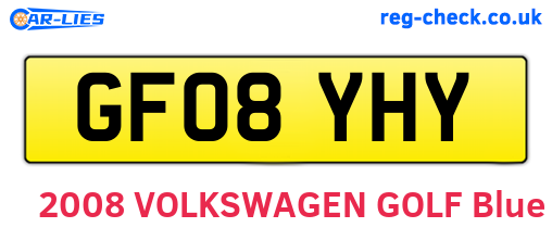 GF08YHY are the vehicle registration plates.