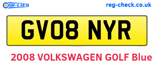 GV08NYR are the vehicle registration plates.