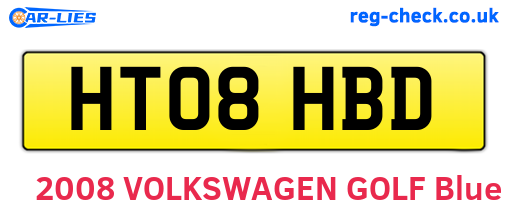 HT08HBD are the vehicle registration plates.