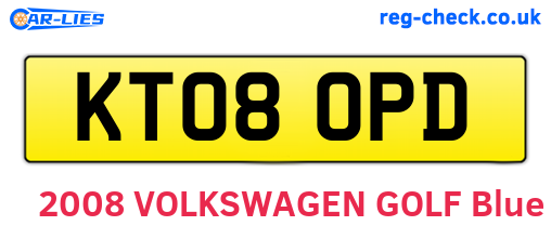 KT08OPD are the vehicle registration plates.