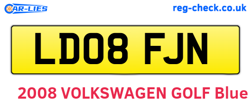 LD08FJN are the vehicle registration plates.