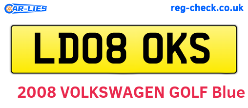 LD08OKS are the vehicle registration plates.