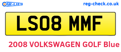 LS08MMF are the vehicle registration plates.