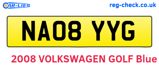 NA08YYG are the vehicle registration plates.
