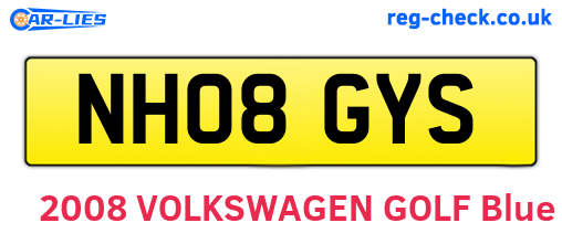 NH08GYS are the vehicle registration plates.