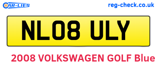 NL08ULY are the vehicle registration plates.