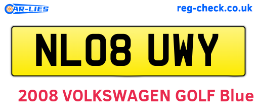 NL08UWY are the vehicle registration plates.