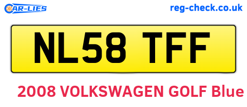 NL58TFF are the vehicle registration plates.