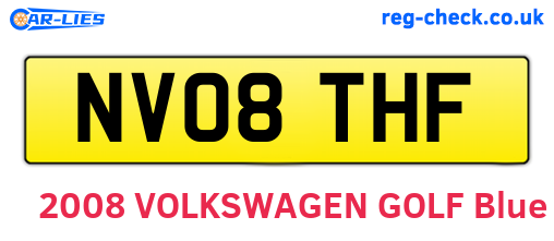 NV08THF are the vehicle registration plates.
