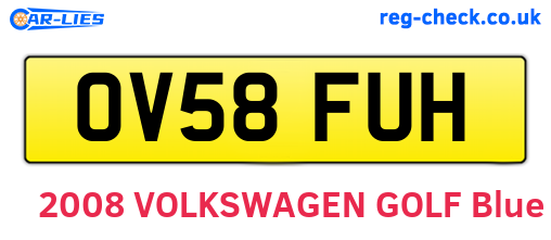OV58FUH are the vehicle registration plates.