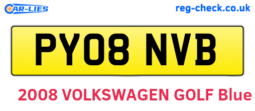 PY08NVB are the vehicle registration plates.