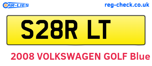 S28RLT are the vehicle registration plates.