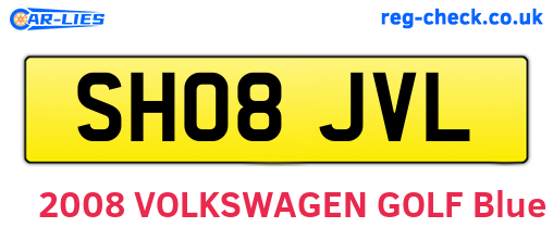 SH08JVL are the vehicle registration plates.