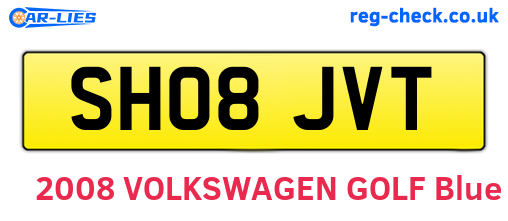 SH08JVT are the vehicle registration plates.