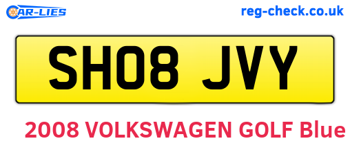 SH08JVY are the vehicle registration plates.