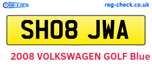 SH08JWA are the vehicle registration plates.