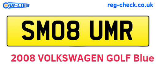 SM08UMR are the vehicle registration plates.