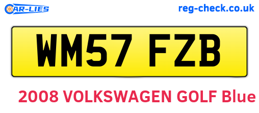 WM57FZB are the vehicle registration plates.