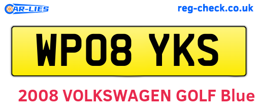 WP08YKS are the vehicle registration plates.