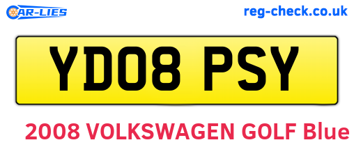 YD08PSY are the vehicle registration plates.