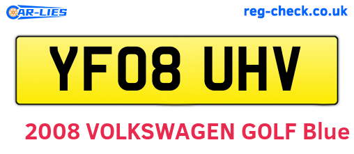 YF08UHV are the vehicle registration plates.