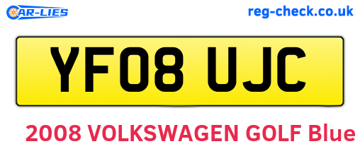 YF08UJC are the vehicle registration plates.