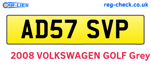 AD57SVP are the vehicle registration plates.
