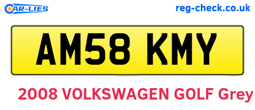 AM58KMY are the vehicle registration plates.