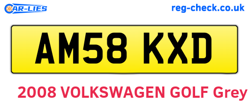 AM58KXD are the vehicle registration plates.