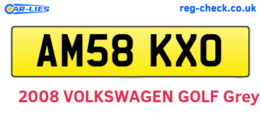 AM58KXO are the vehicle registration plates.